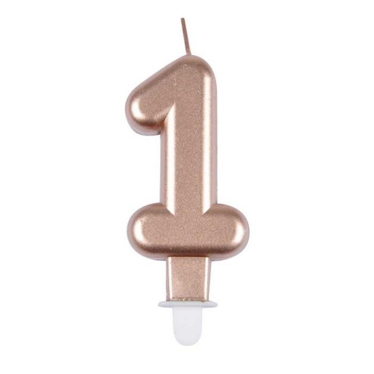 Paris Prix Bougie d'Anniversaire  Chiffre 1  7cm Rose Gold