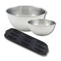 Voir la diapositive 1 : ZENKER Lot avec 1 Moule 9 madeleines en fibre de verre, 1 spatule Zenker et 2 bols à mixer en inox Fackelmann