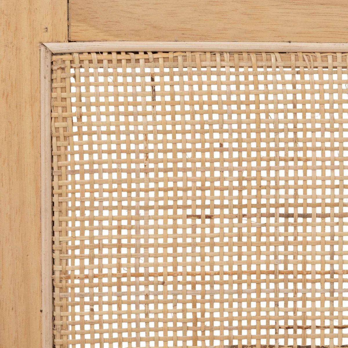 ATMOSPHERA Fauteuil de table en bois et cannage KOLIA - Beige