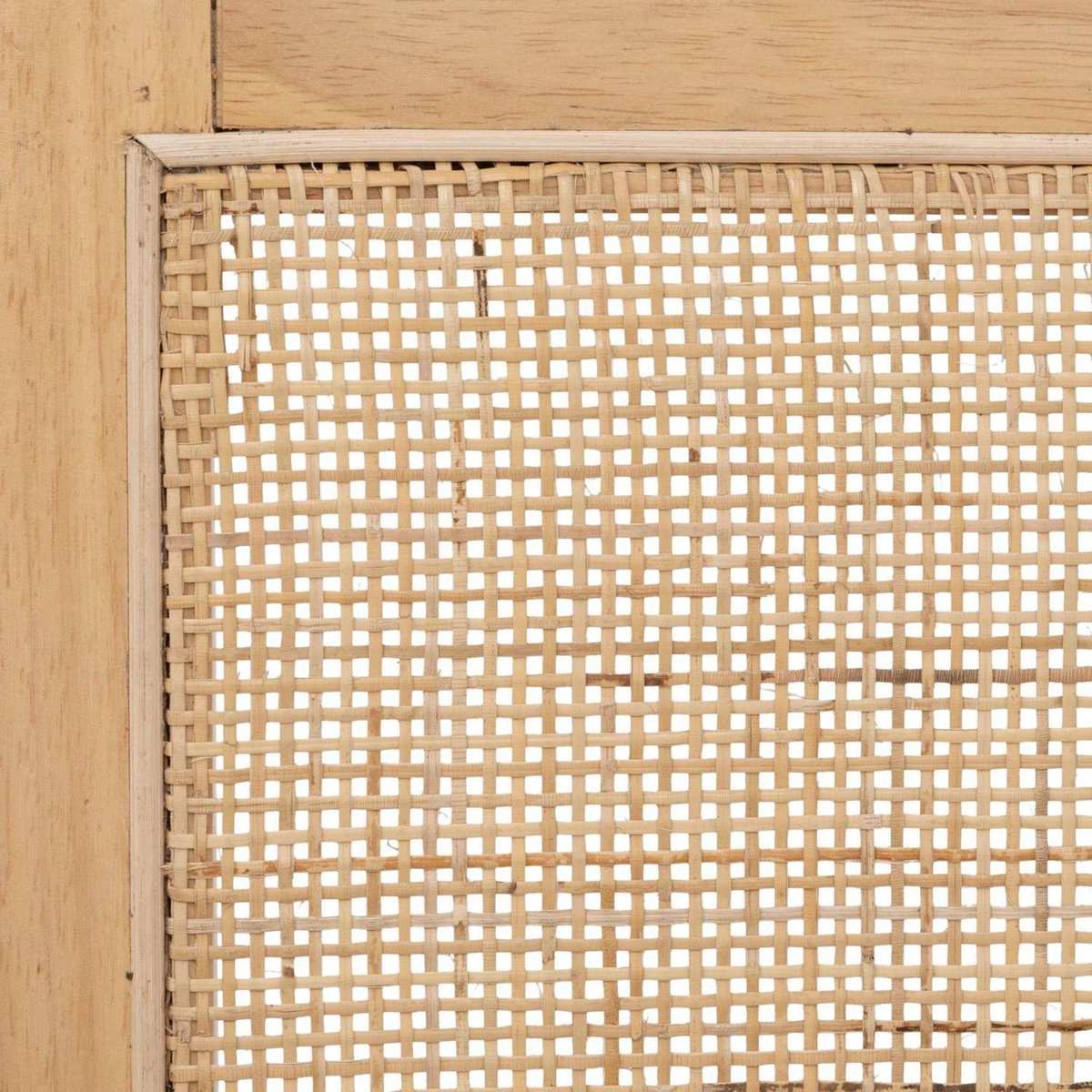 ATMOSPHERA Fauteuil de table en bois et cannage KOLIA - Beige