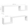 Voir la diapositive 6 : VIDAXL Etageres murales 2 pcs blanc brillant bois d'ingenierie