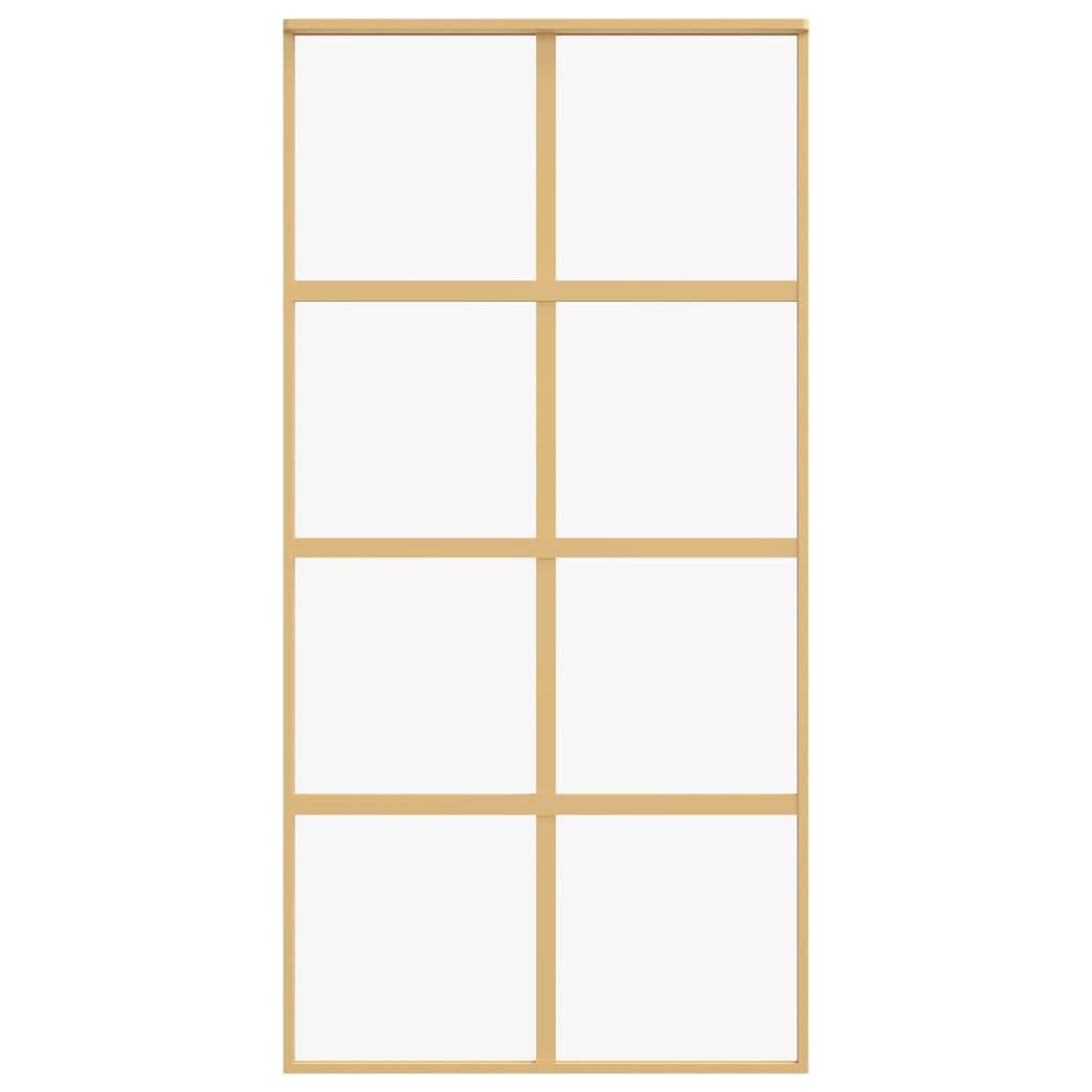 Voir la diapositive 4 : VIDAXL Porte coulissante dore 102,5x205cm verre ESG clair et aluminium