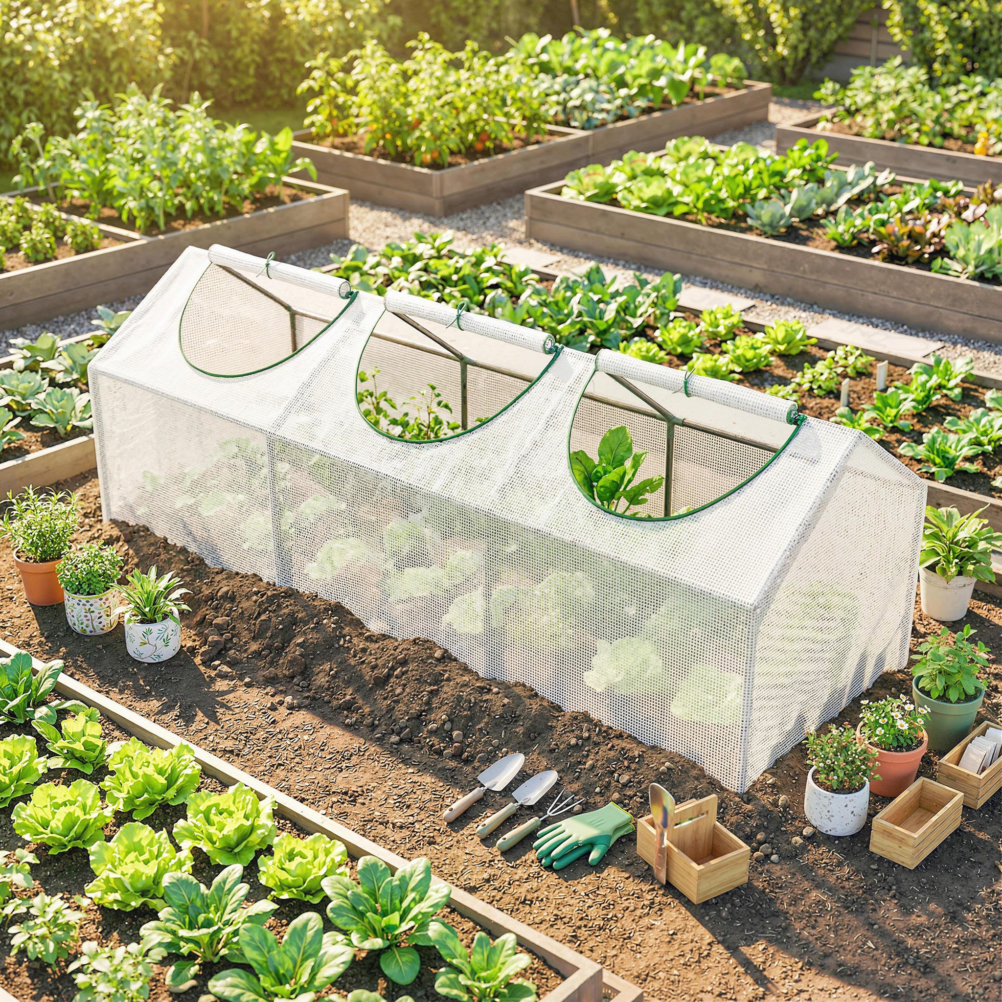 Voir la diapositive 6 : OUTSUNNY Mini serre de jardin serre à tomates 180 x 60 x 60 cm 3 fenêtres zippées enroulables acier thermolaqué pe haute densité blanc