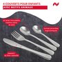 Voir la diapositive 3 : NIROSTA Set de 4 couverts pour enfants Nirosta Safari