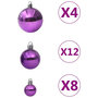 Voir la diapositive 3 : VIDAXL Ensemble de boules de Noël 100 pcs Violet