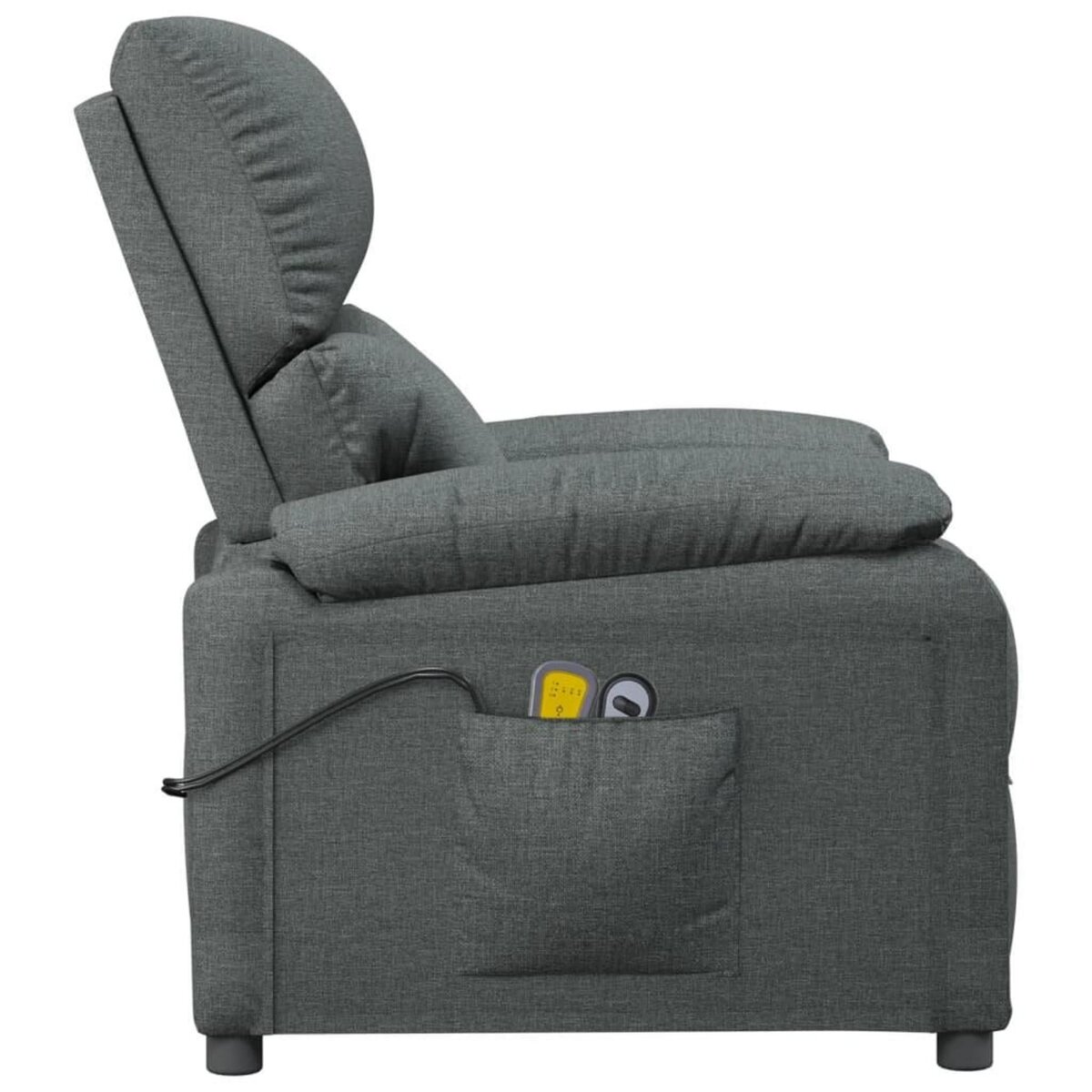 VIDAXL Fauteuil electrique de massage Gris fonce Tissu