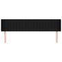 Voir la diapositive 3 : VIDAXL Tete de lit avec oreilles Noir 203x16x78/88 cm Tissu