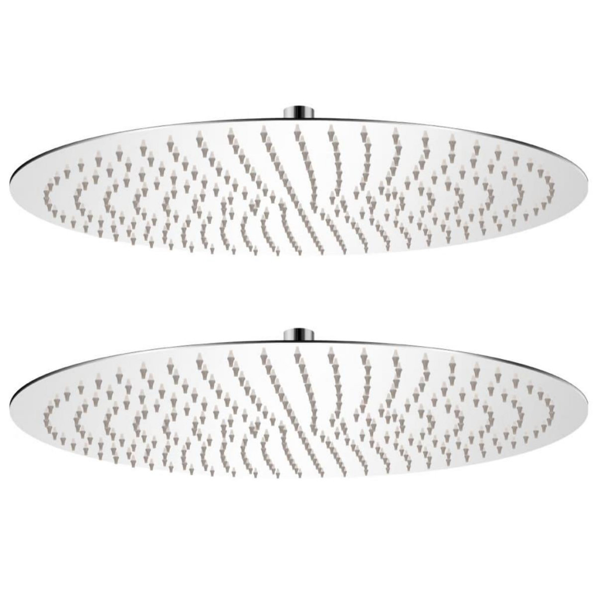 VIDAXL Pomme de douche plongeante 2 pcs Acier inoxydable Ø 50 cm