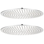 VIDAXL Pomme de douche plongeante 2 pcs Acier inoxydable Ø 50 cm