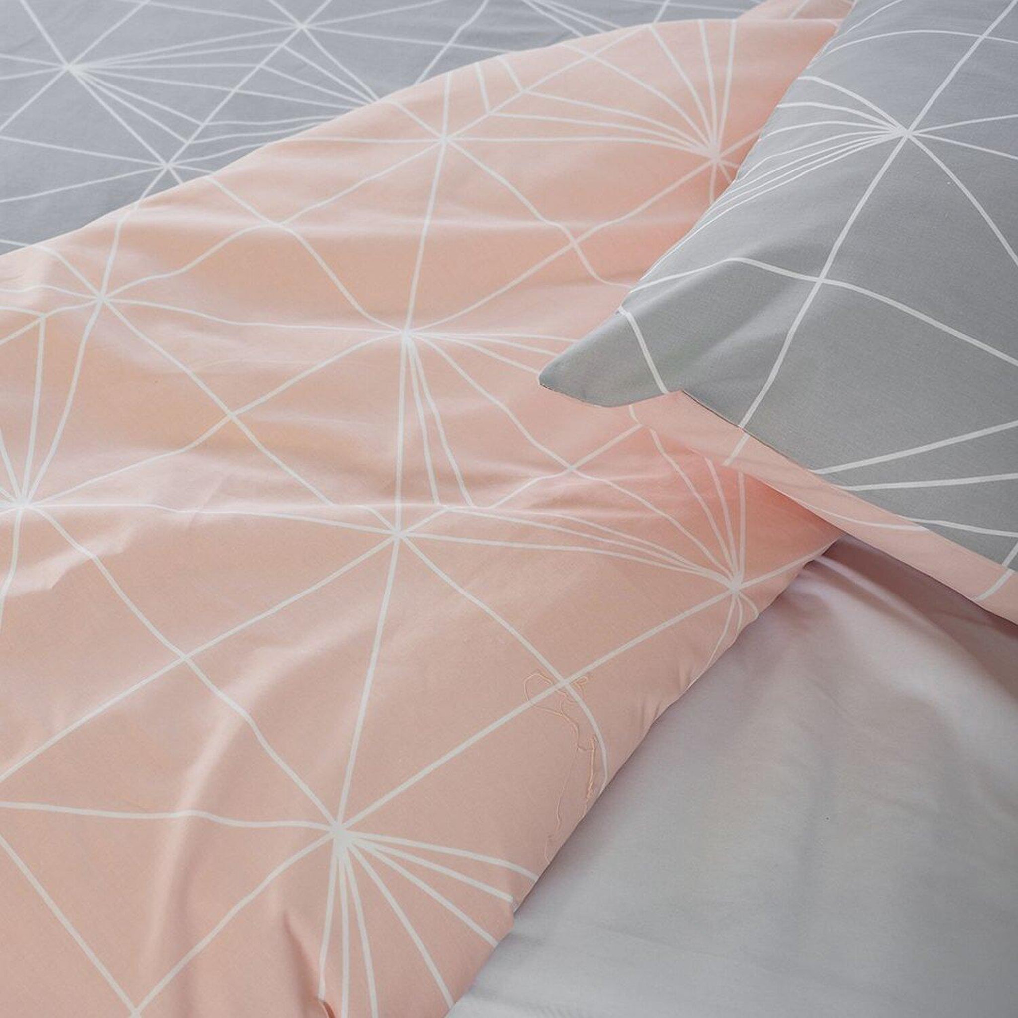 Voir la diapositive 2 : Home collection Parure housse de couette 3pcs 240x220cm 100% coton 57 fils shyne