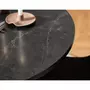 LISA DESIGN Aurora - table à manger ronde - effet marbre noir - 110 cm - noir