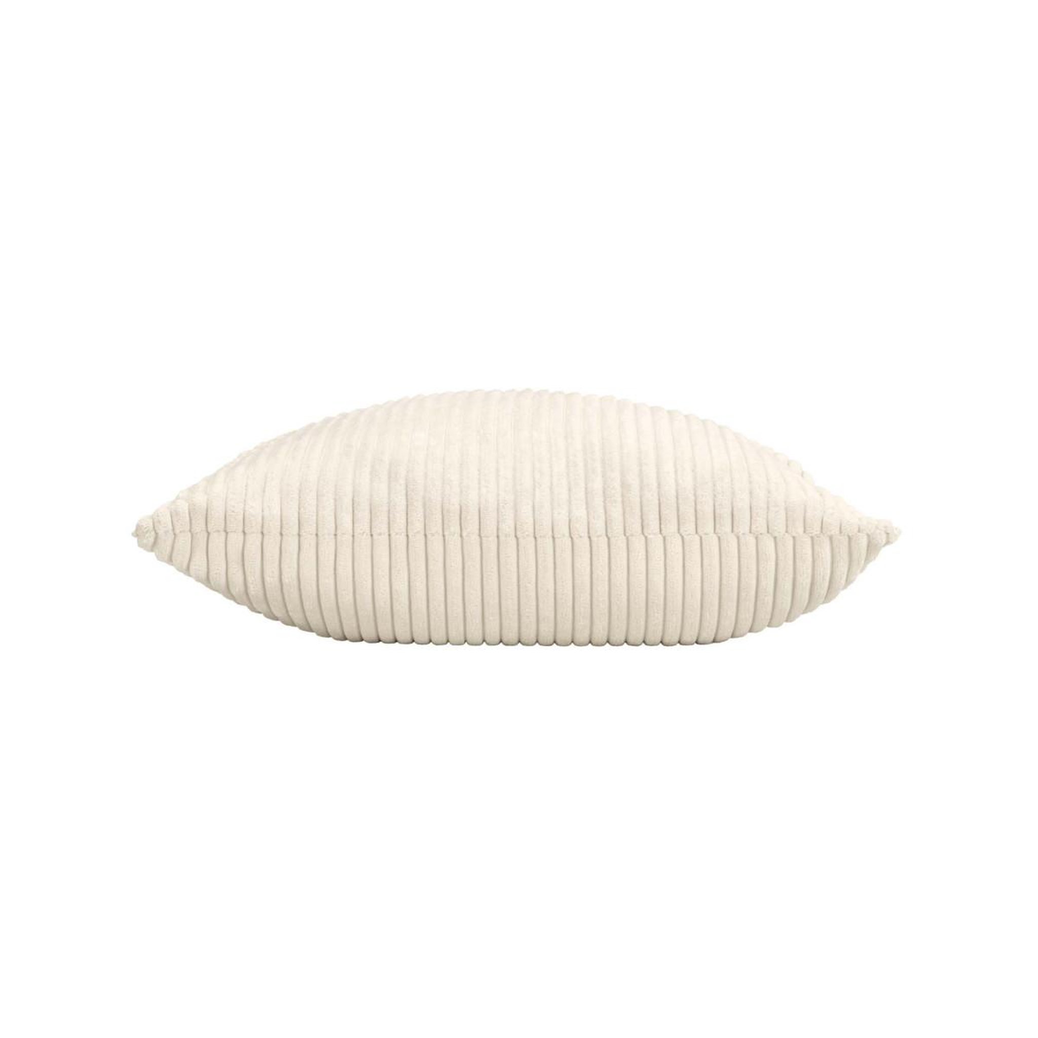 Voir la diapositive 2 : Douceur d'Intérieur Coussin déco en velours côtelé  nils  45x45cm naturel