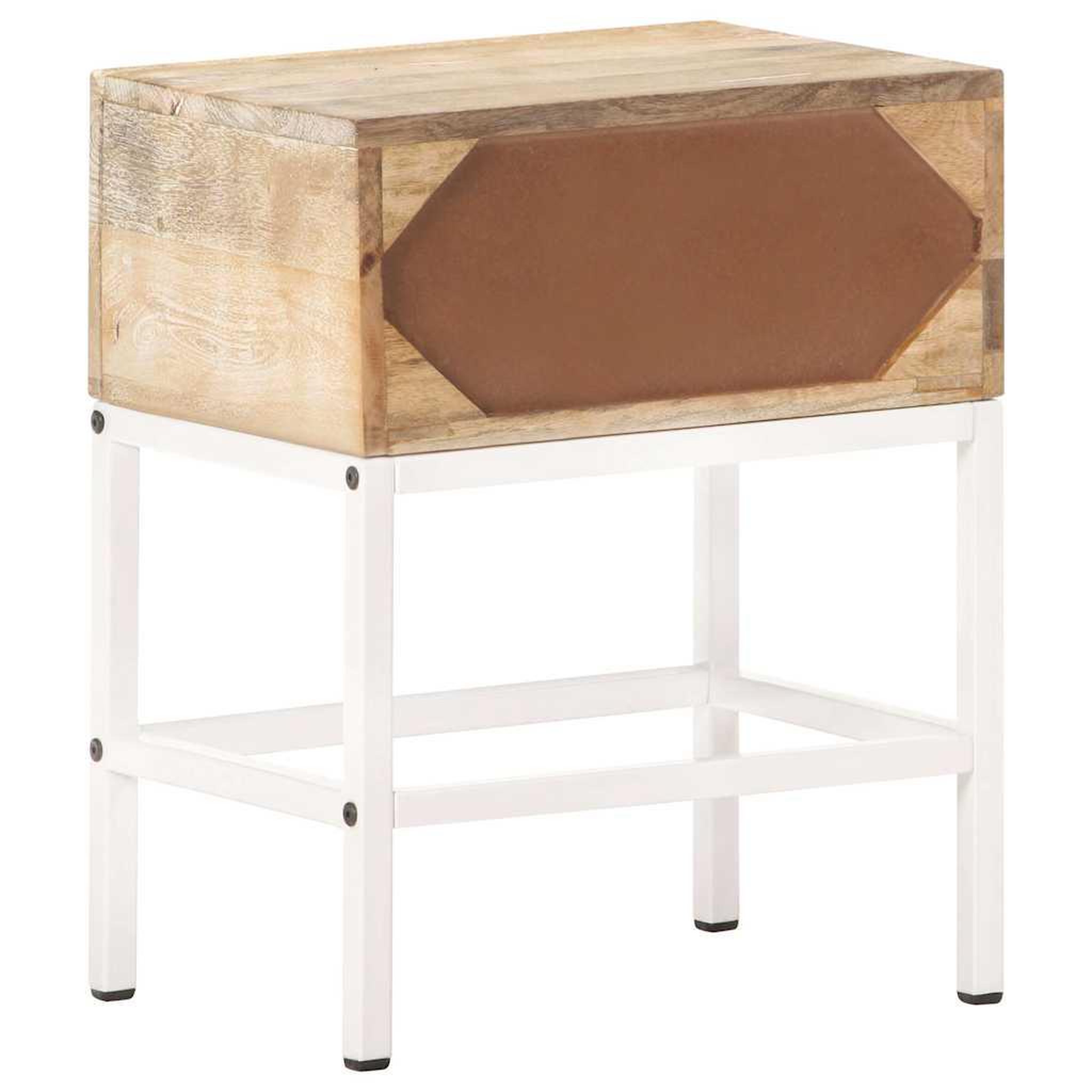 Voir la diapositive 4 : VIDAXL Table de chevet 40x30x50 cm bois de manguier massif