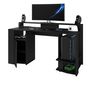Voir la diapositive 2 : Bureau droit gamer avec leds L152cm XENON