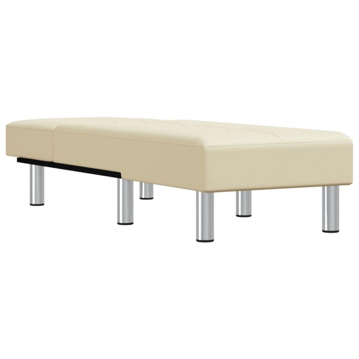 VIDAXL Chaise longue creme similicuir