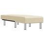 Voir la diapositive 3 : VIDAXL Chaise longue creme similicuir