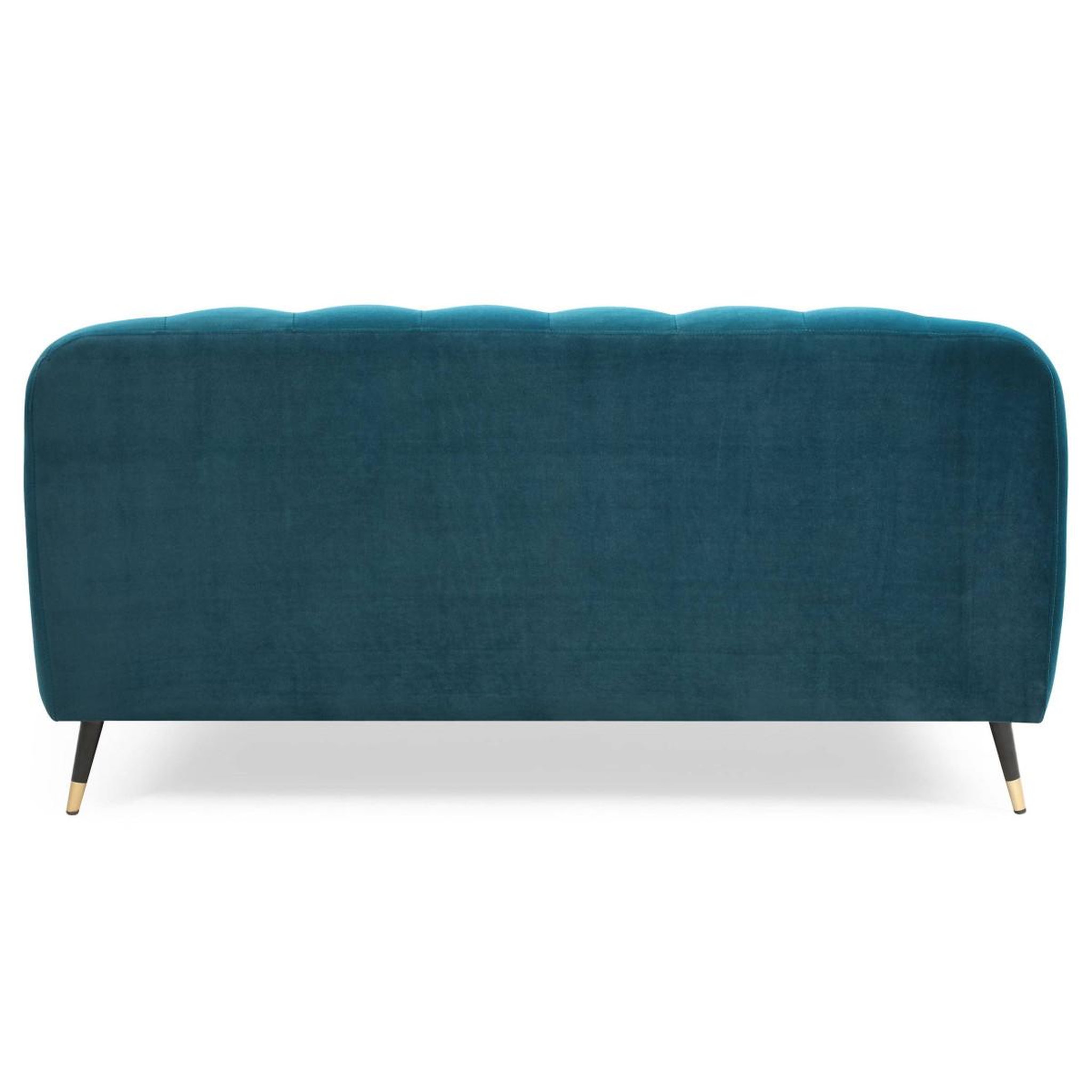 Voir la diapositive 3 : Paris Prix Canapé 2 places en velours  glamour  146cm bleu