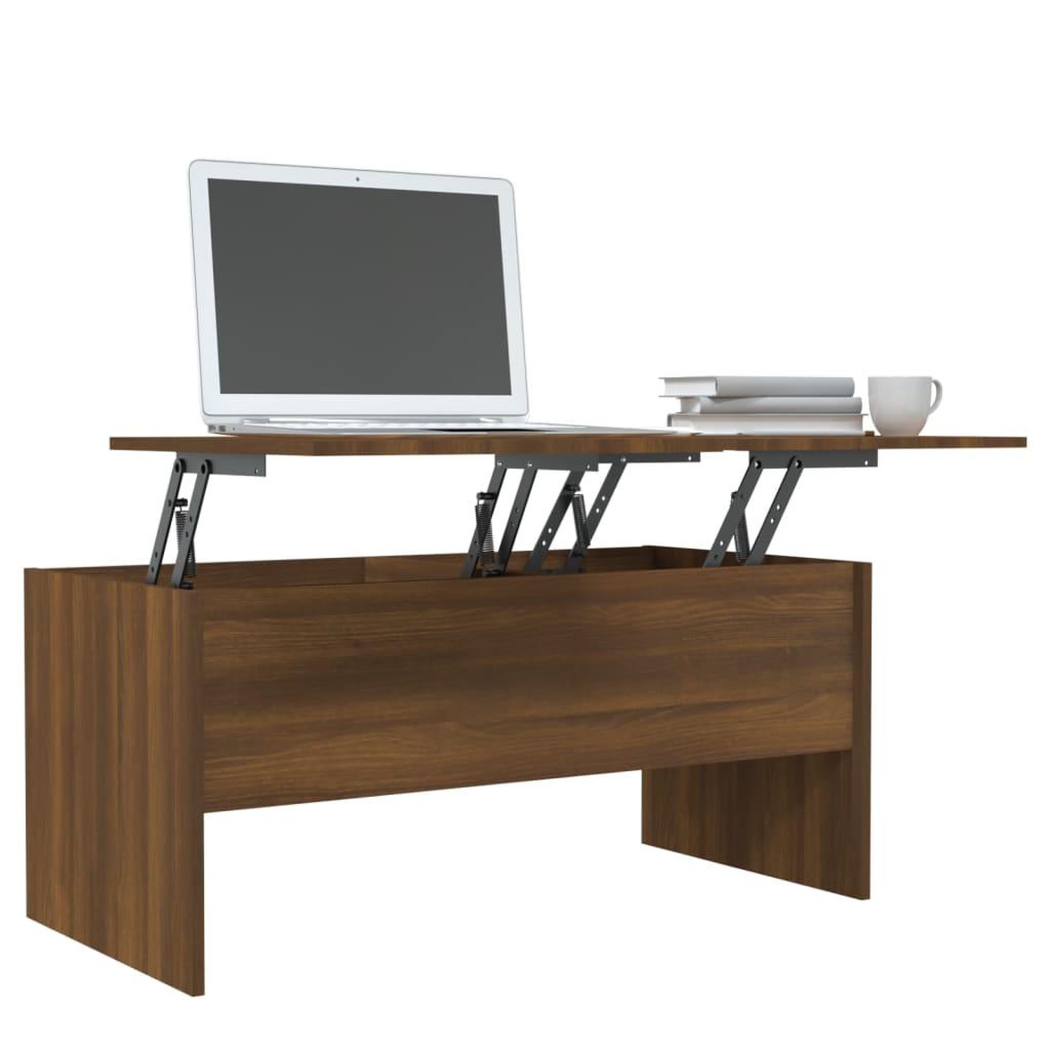 Voir la diapositive 4 : VIDAXL Table basse Chene marron 102x50,5x46,5 cm Bois d'ingenierie