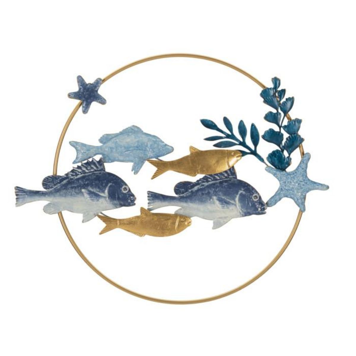 Paris Prix Décoration Murale Ronde en Métal  Marine  77cm Multicolore