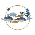 Paris Prix Décoration Murale Ronde en Métal  Marine  77cm Multicolore