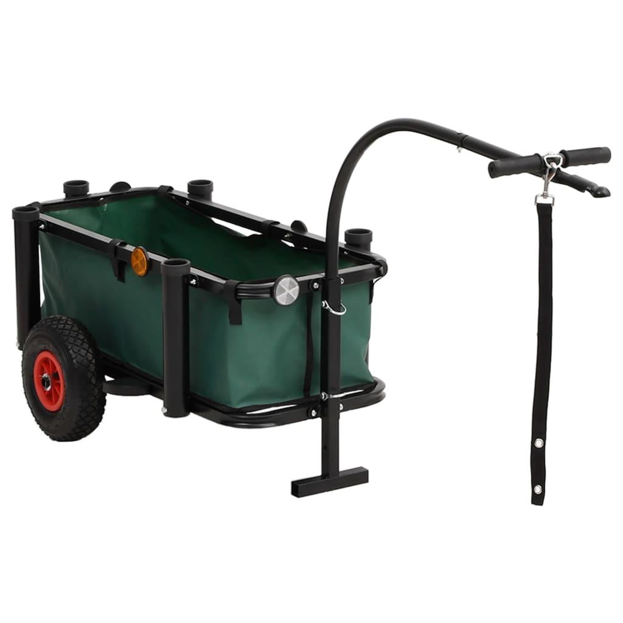 VIDAXL Chariot de peche avec sac noir acier