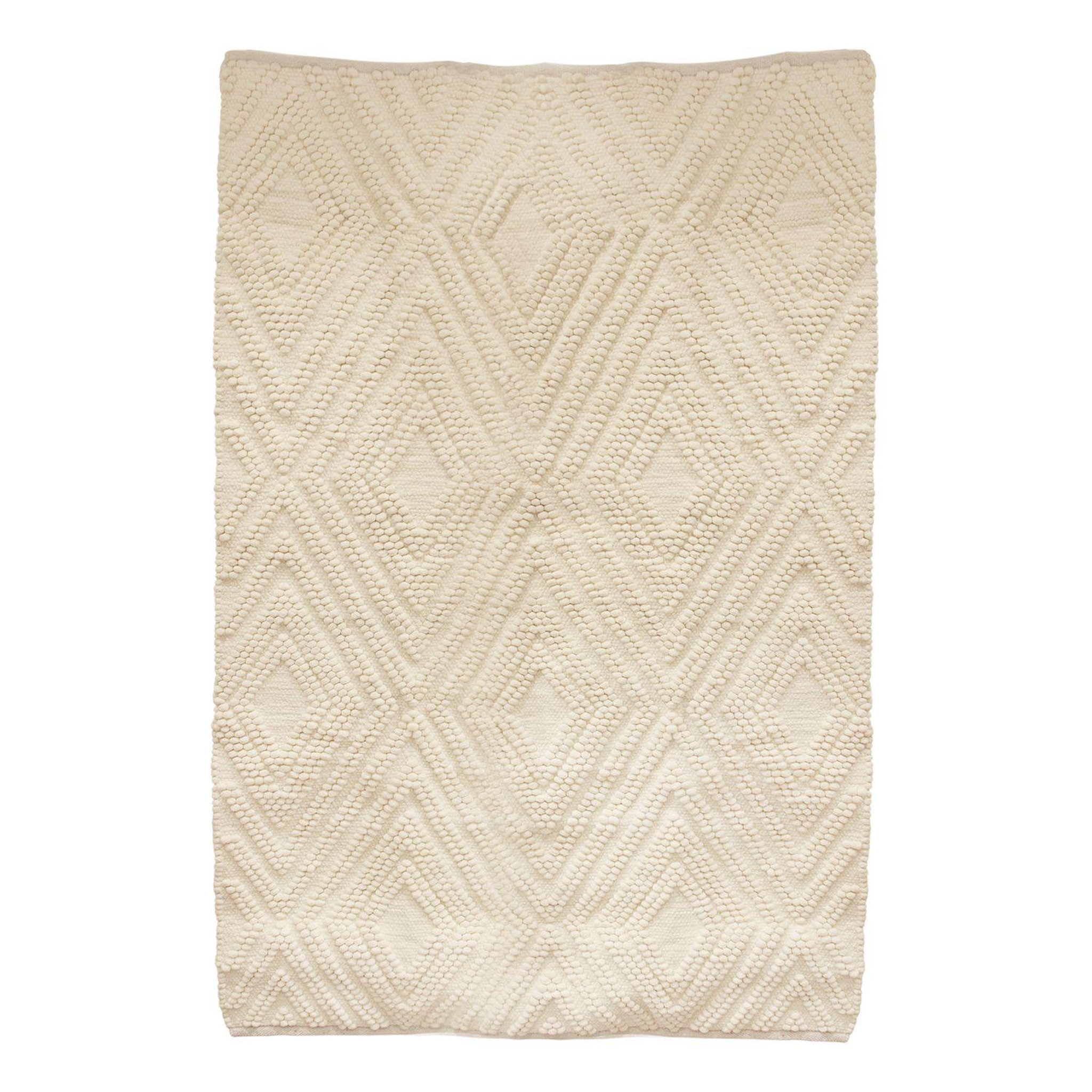 The Home Deco Factory Tapis design ethnique home - l. 120 x l. 170 cm - blanc