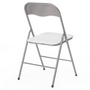 Voir la diapositive 4 : ID MARKET Lot de 6 chaises pliantes KITY blanches en PU