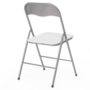 Voir la diapositive 4 : ID MARKET Lot de 6 chaises pliantes KITY blanches en PU