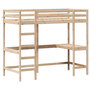Voir la diapositive 3 : VIDAXL Lit superpose avec bureau 90x200 cm bois de pin massif