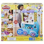 HASBRO Play-Doh Camion de glace géant, 27 accessoires et 12 pots de pâte à modeler, sons réalistes