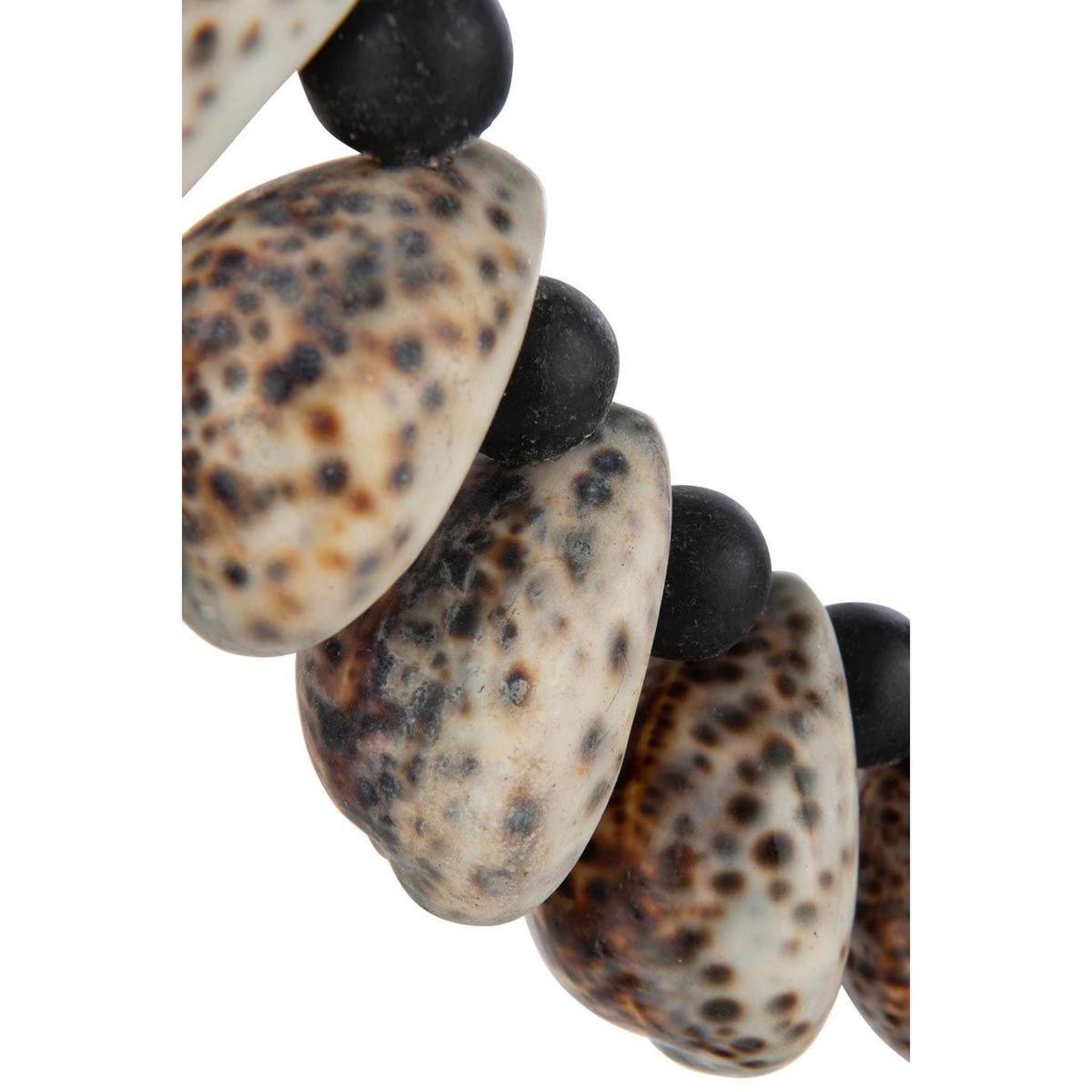 Voir la diapositive 3 : J-LINE Décoration sur pied  coquillages  60cm noir