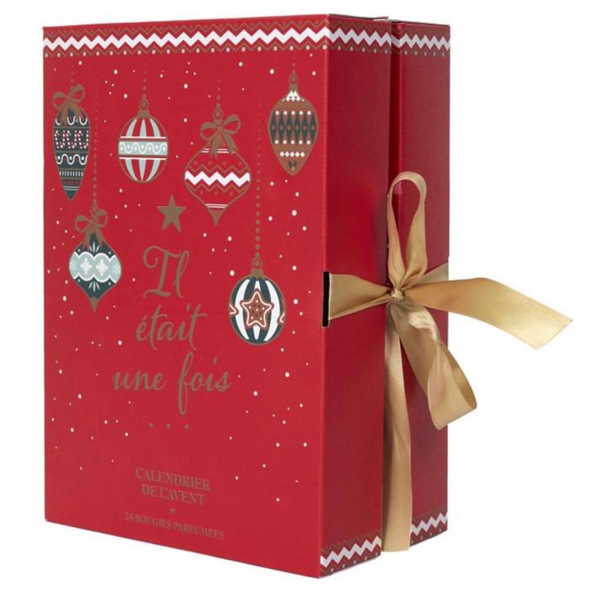 Paris Prix Calendrier de l'Avent 24 Bougies Parfumées  Noël  30cm Rouge