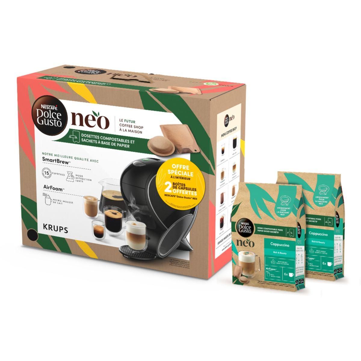 KRUPS Dolce Gusto YY5496FD Coffret NEO noire avec 2 boites