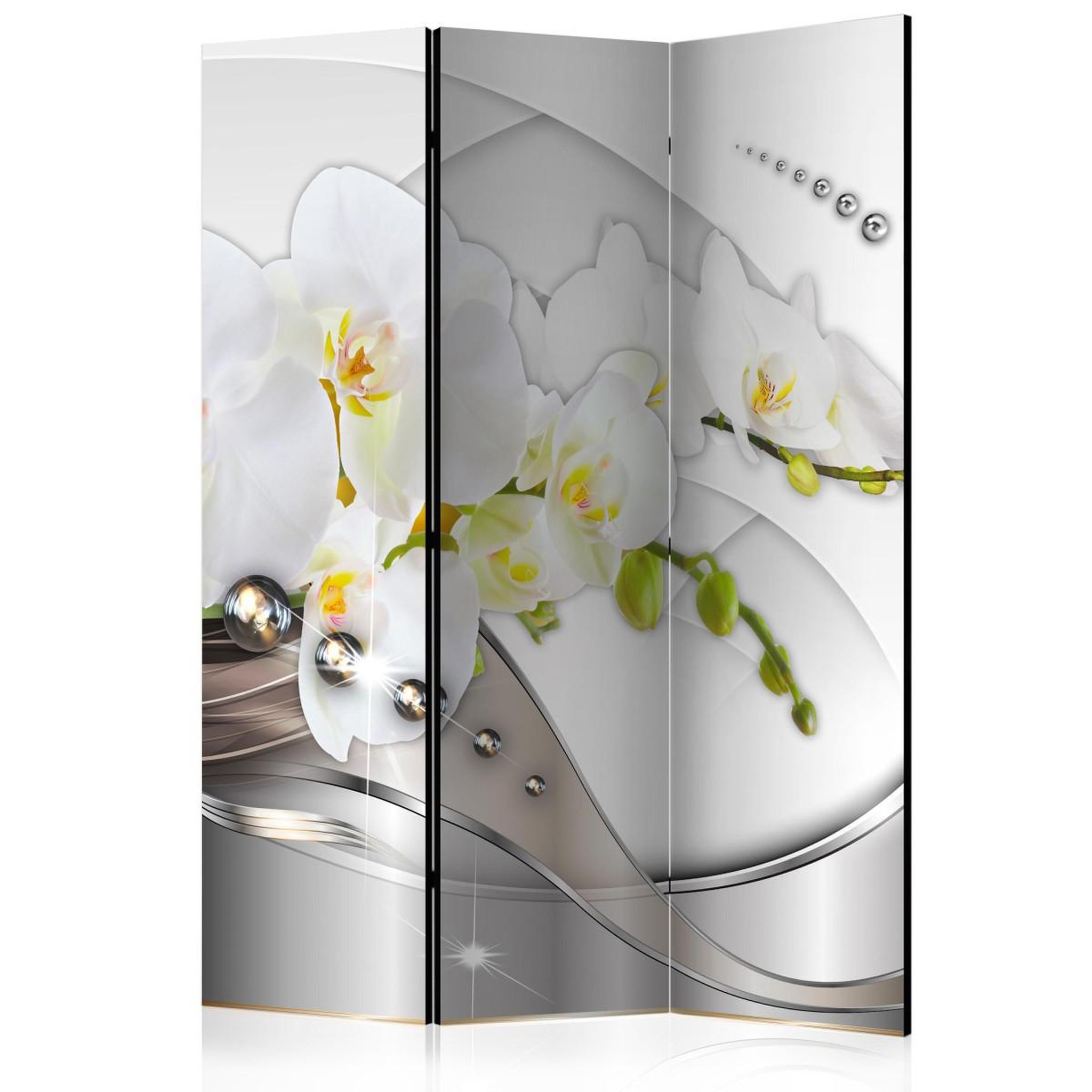 Paris Prix Paravent 3 volets  pearl dance of orchids  135x172cm