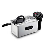 KITCHENCOOK Kitchencook - Friteuse 3l Inox Semi Pro - 2100w - Couvercle Avec Fenêtre - Rangement Compact - Pieds Antidérapants