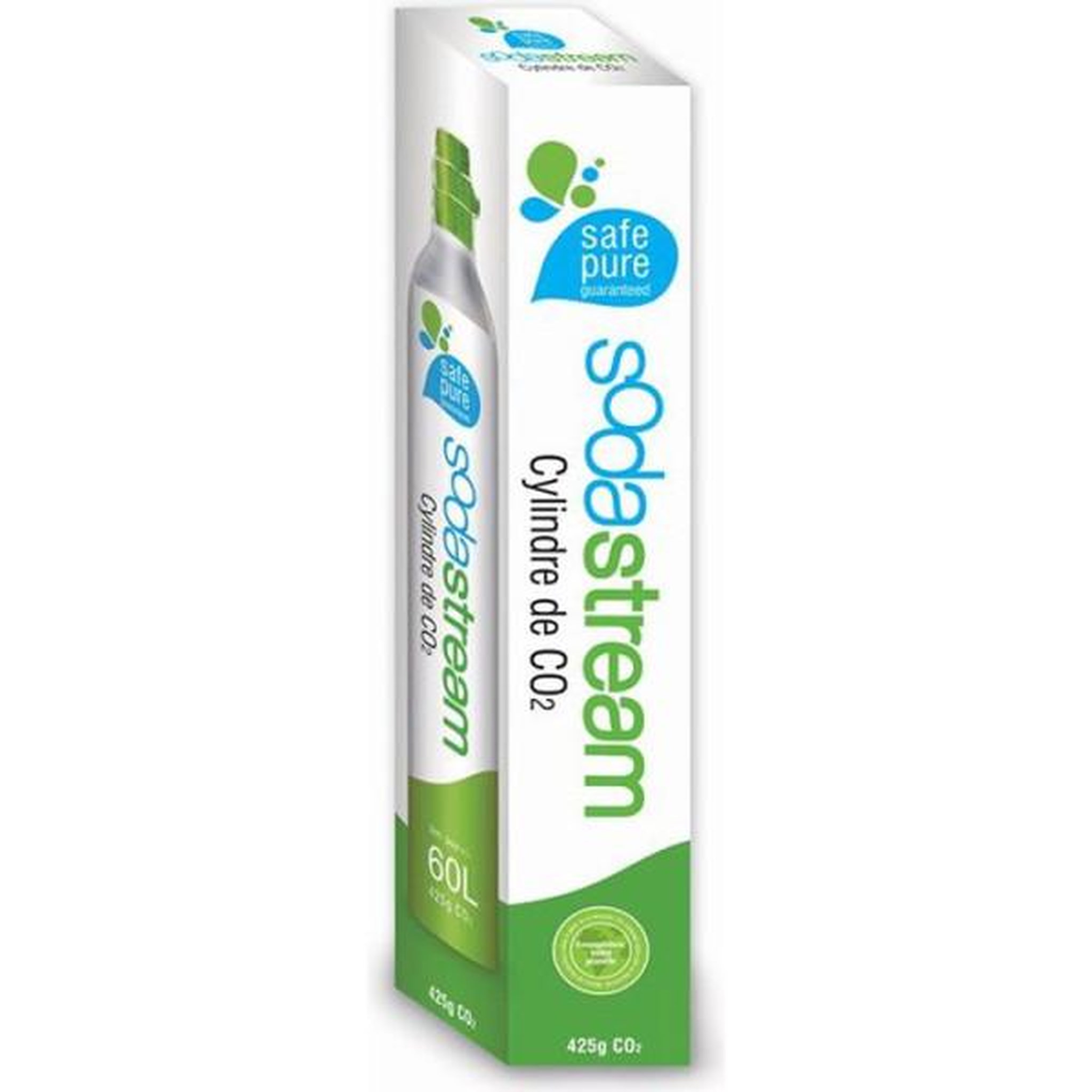SODASTREAM Machine a Soda Recharge Gaz SODASTREAM - Systeme original a viser - Jusqu'a 60L d'eau gazéifier