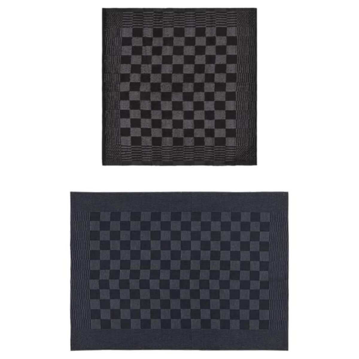 VIDAXL Ensemble de serviettes 10 pcs noir et gris coton