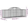 Voir la diapositive 6 : VIDAXL Paniers a gabions arques 2 pcs 200x50x60/80 cm Fer galvanise