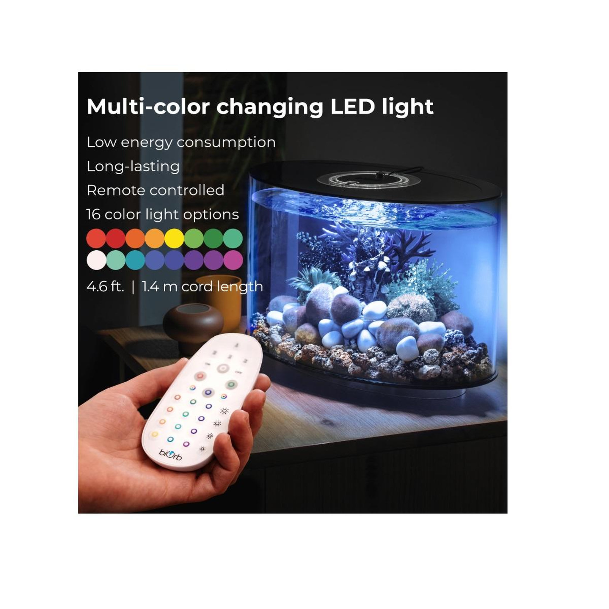 Voir la diapositive 5 : Oase Aquarium long 15l contours blanc - loop 15 mcr white