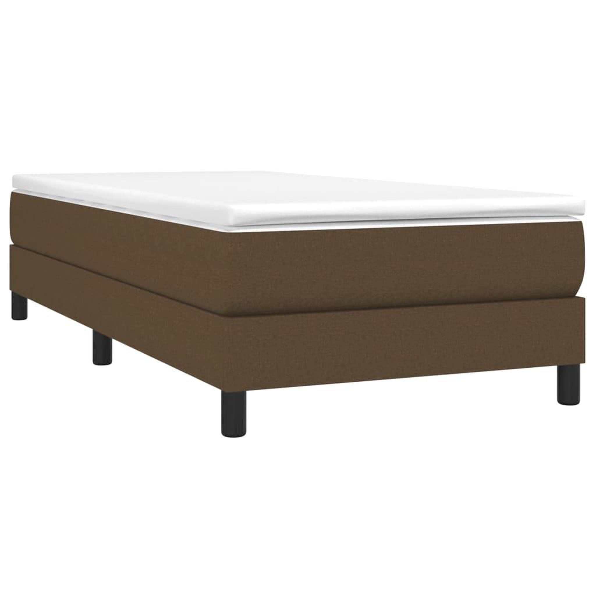 Voir la diapositive 3 : VIDAXL Sommier a lattes de lit avec matelas Marron fonce 80x200 cm