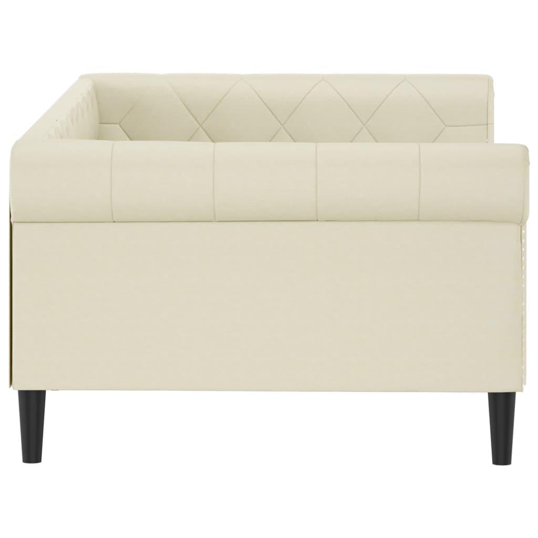 Voir la diapositive 4 : VIDAXL Lit de jour creme 100x200 cm similicuir