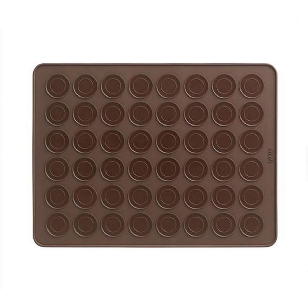 LEKUE Tapis 48 macarons silicone marron - 0231440m02m067