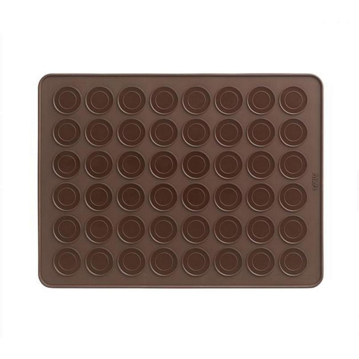 LEKUE Tapis 48 macarons silicone marron - 0231440m02m067