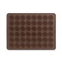 Voir la diapositive 2 : LEKUE Tapis 48 macarons silicone marron - 0231440m02m067