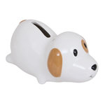 Atmosphera Kids Tirelire Enfant Chien  Scott  15cm Blanc
