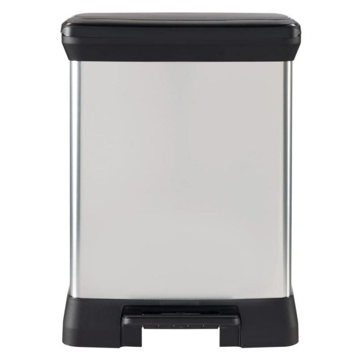 CURVER Curver Poubelle duo à pédale Deco 10L+18L Argenté