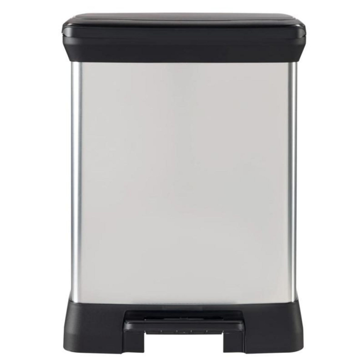 CURVER Curver Poubelle duo à pédale Deco 10L+18L Argenté