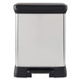 Voir la diapositive 3 : CURVER Curver Poubelle duo à pédale Deco 10L+18L Argenté
