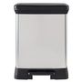 Voir la diapositive 3 : CURVER Curver Poubelle duo à pédale Deco 10L+18L Argenté
