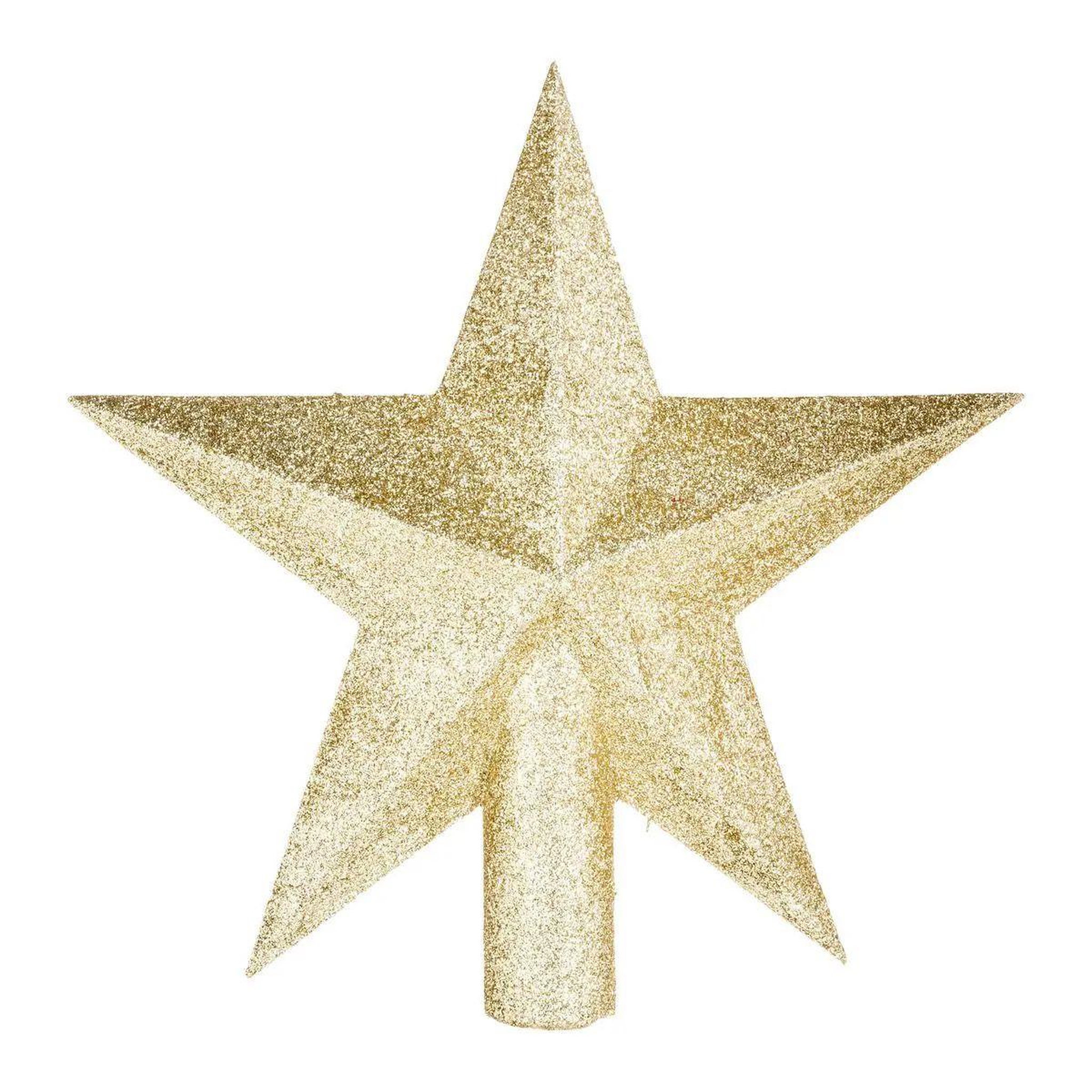 ATMOSPHERA Cimier étoile déco  paillettes  22cm or